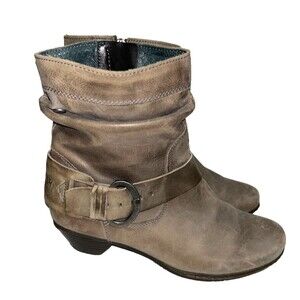 Pikolinos Women Brujas Ankle Boot Size 37/7 Distressed Genuine Leather